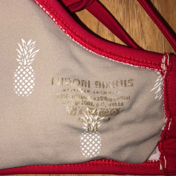 Midori bikinis maua loa red top size M - Picture 3 of 4